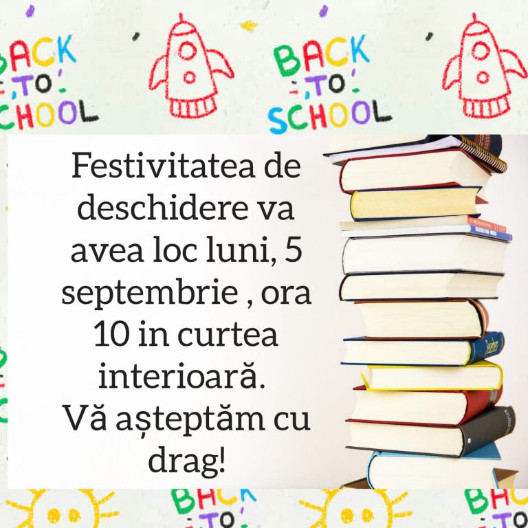Festivitatea de deschidere a anului școlar 2022-2023